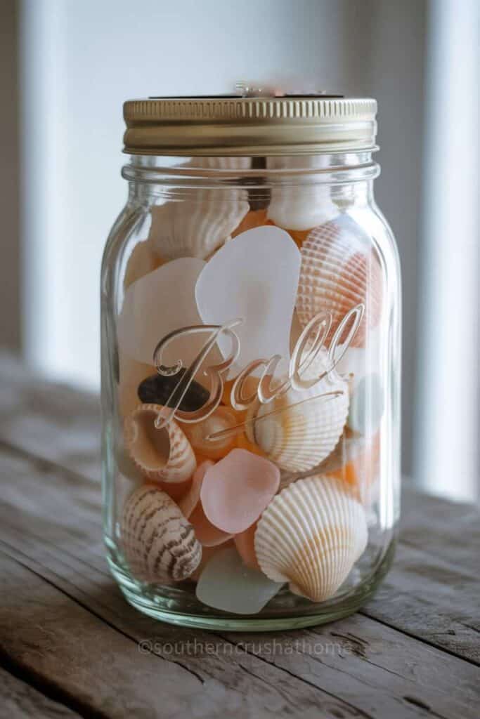 Seashell Mason Jar