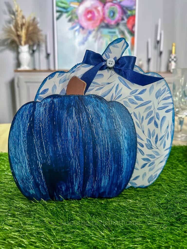 final reverse crackle pumpkin fall decor