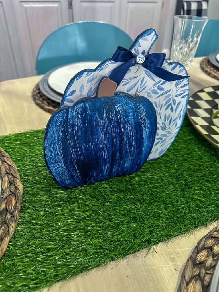 reverse crackle pumpkin fall decor