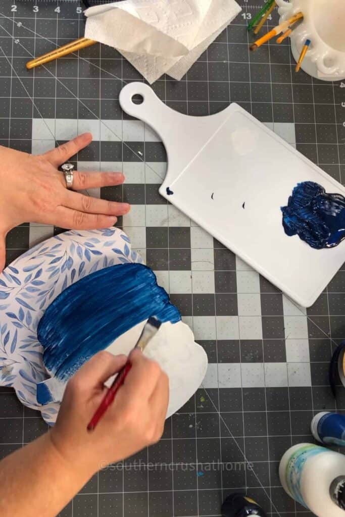 adding dark color paint