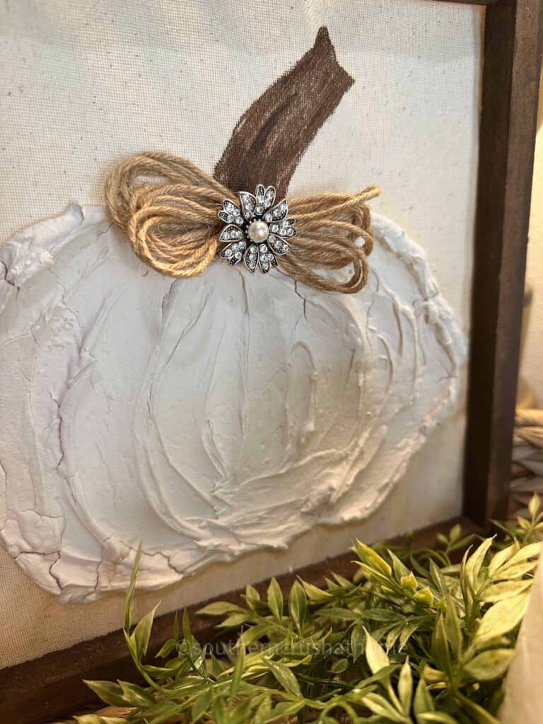 final spackle pumpkin canvas art
