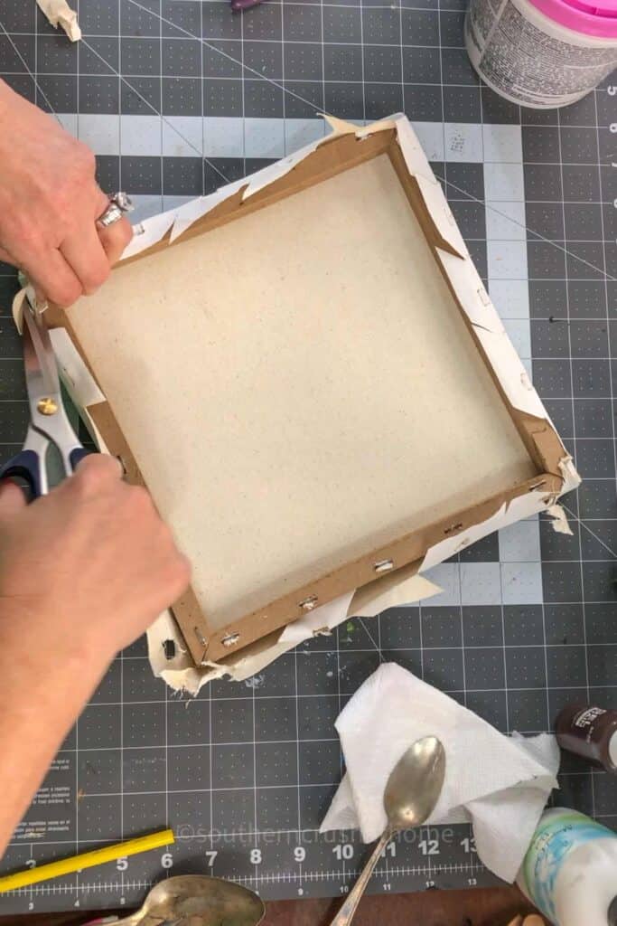 removing canvas from the frame