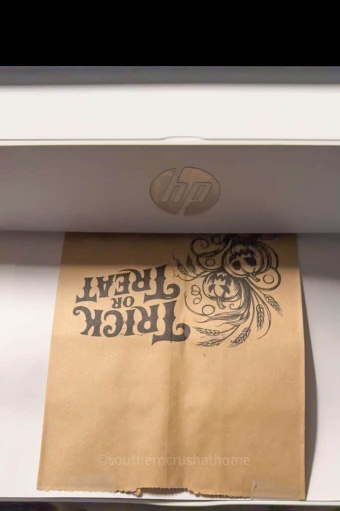 printing trick or treat goodie bag