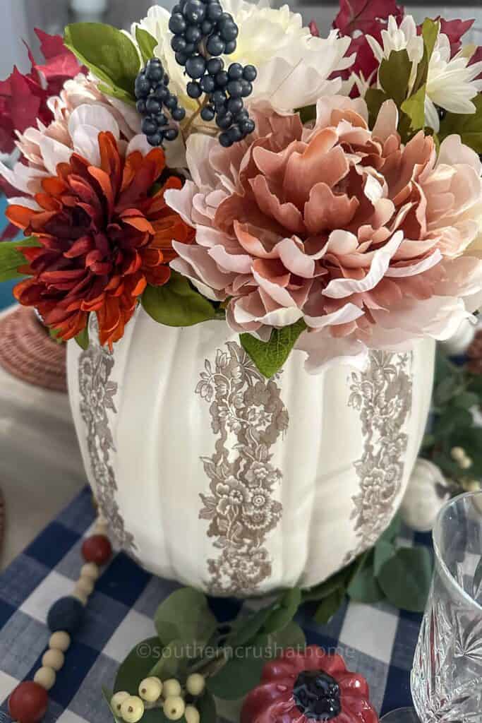 Pumpkin Centerpiece Fall Table Decor