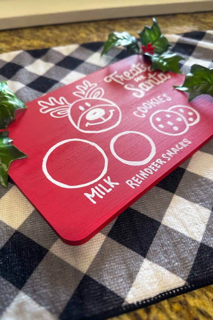 treats for santa cutting board