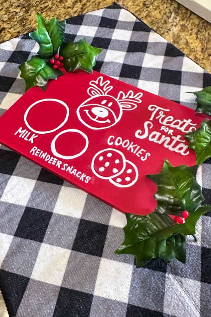 treats for santa cutting board