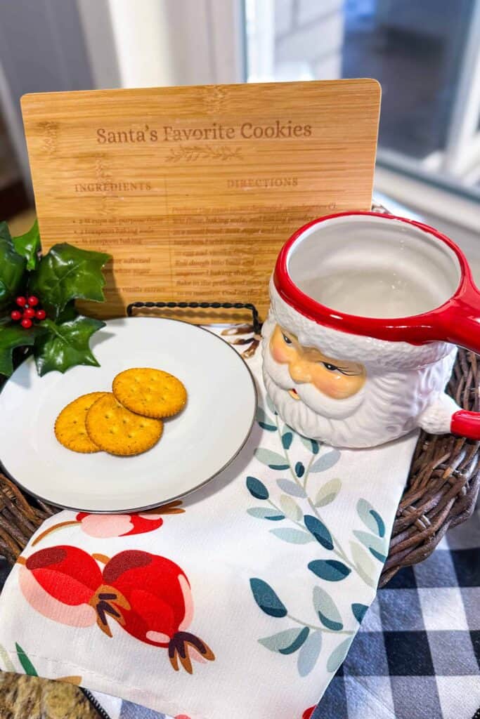 recipe card wooden cutting board