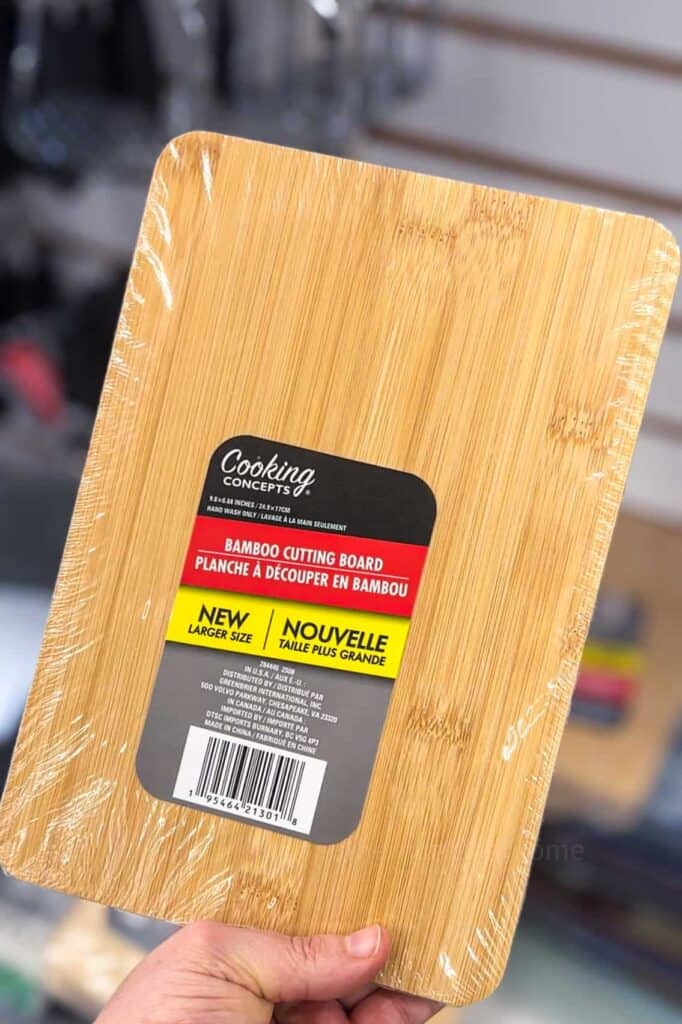dollar tree bamboo cutting board