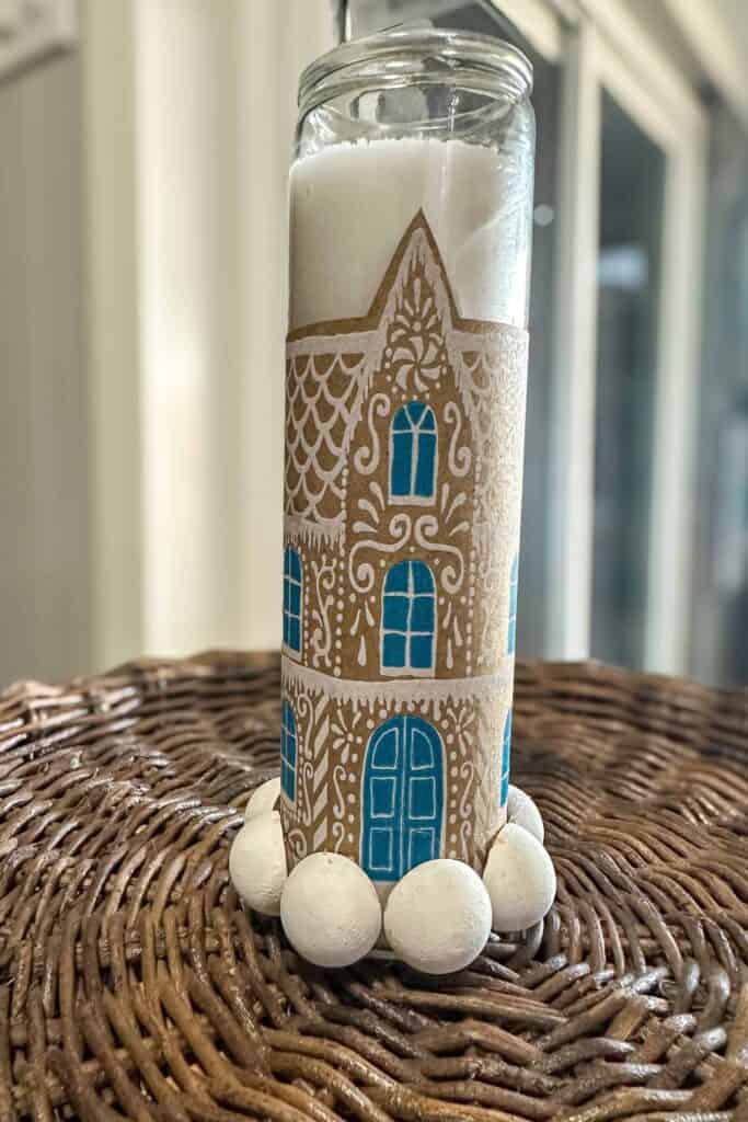 Gingerbread Grocery Bag Candle Wrap