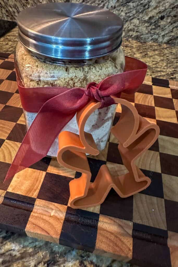 gingerbread mix in a jar