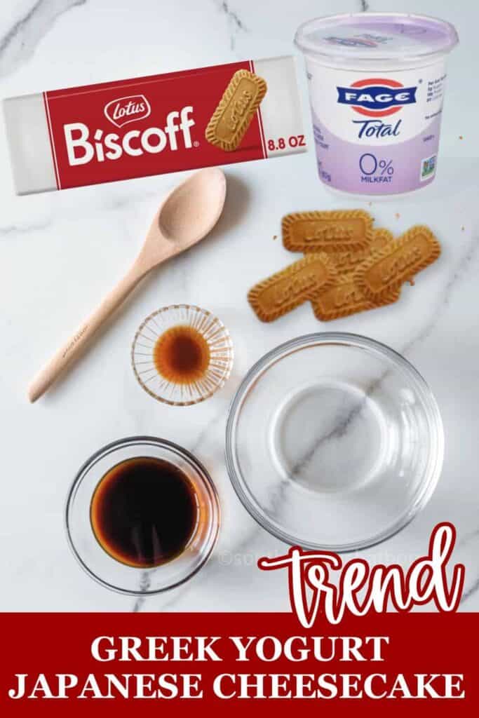 ingredients for Japanese Cheesecake Greek Yogurt
