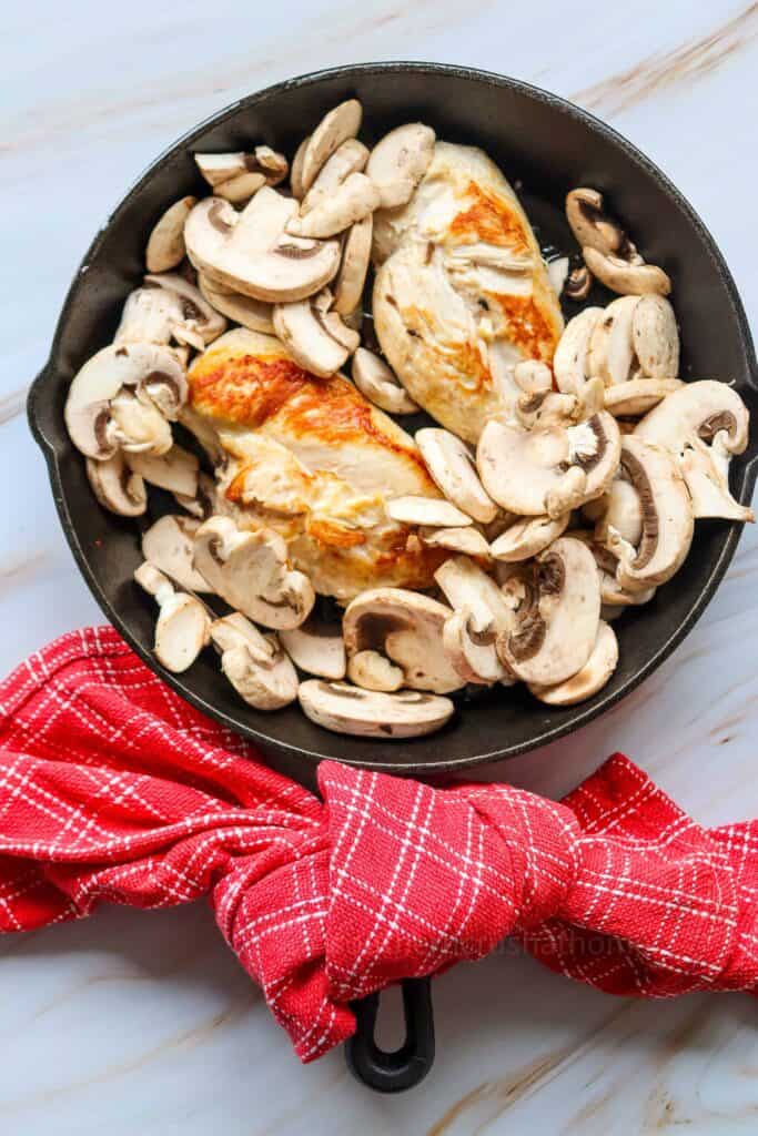Marry Me Chicken and mushrooms