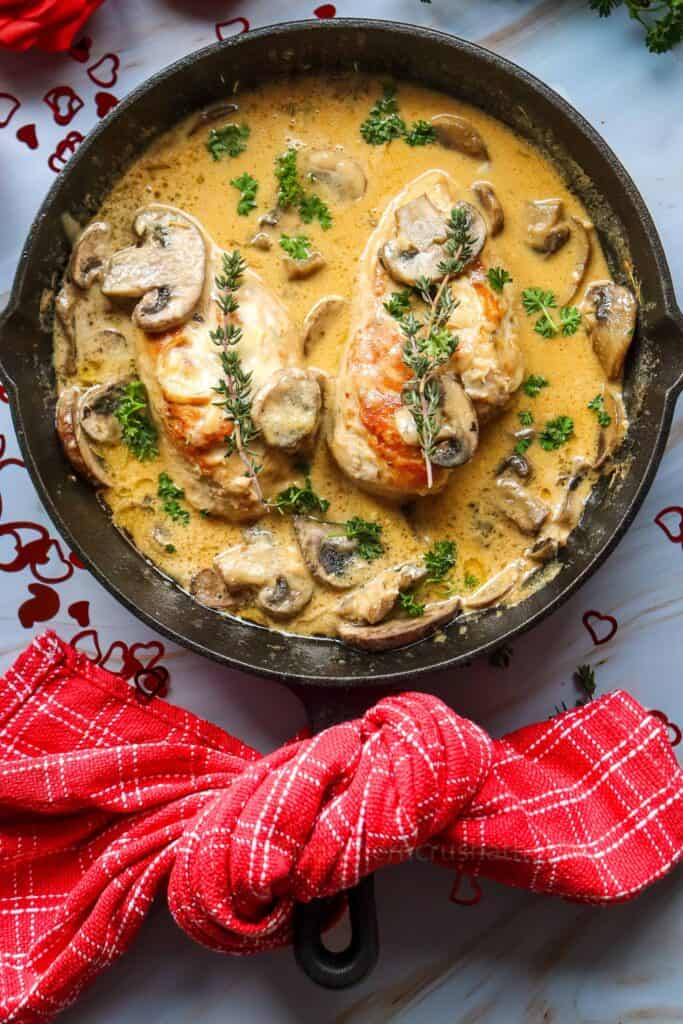 Marry Me Chicken in saucepan