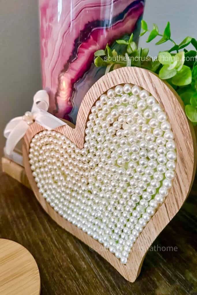 up close pearl heart