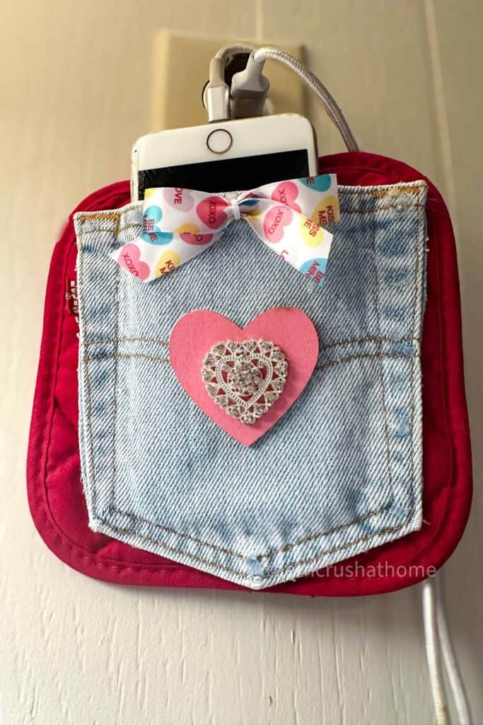 denim pocket pot holder craft