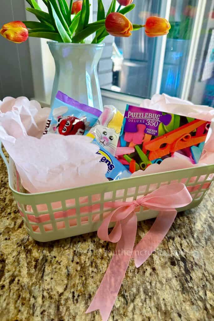 bow basket easter basket