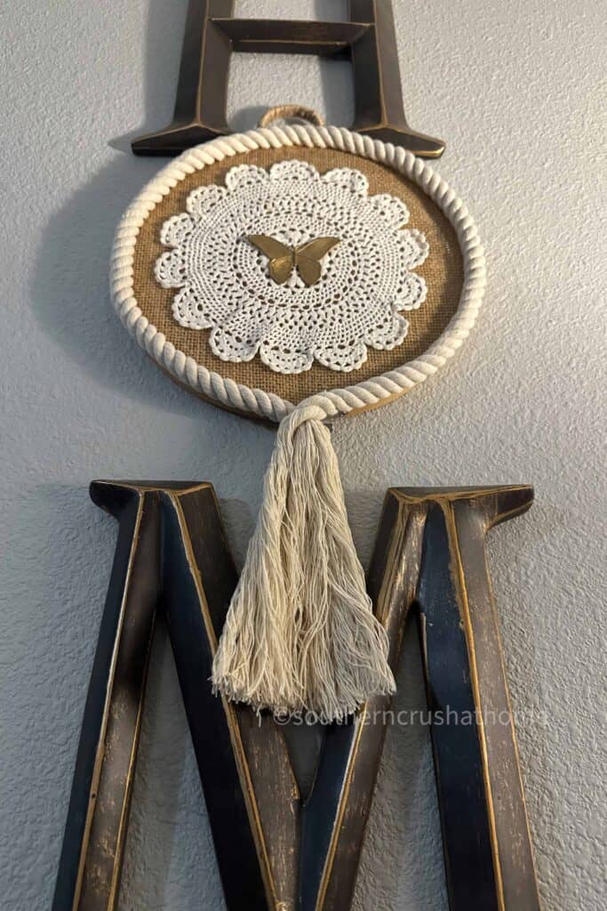 doily embroidery hoop