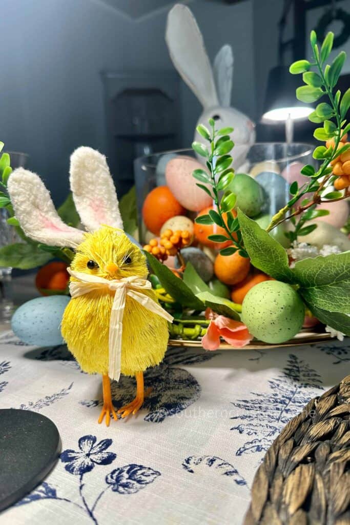 chick easter tablescape