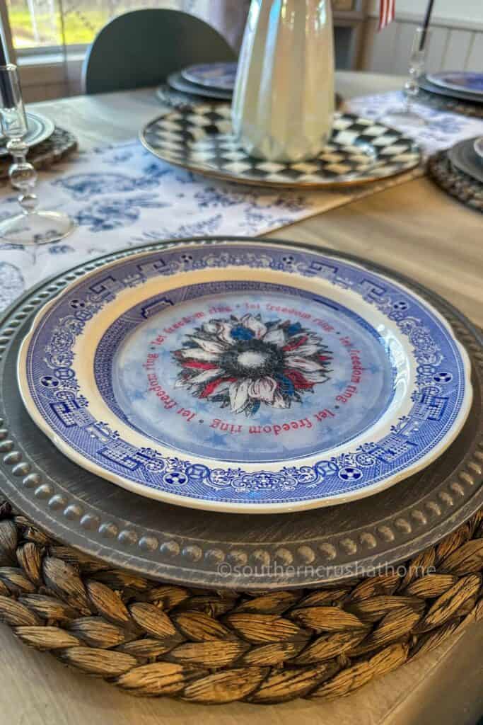 DT Patriotic Home Decor Chopping Mats plate chargers