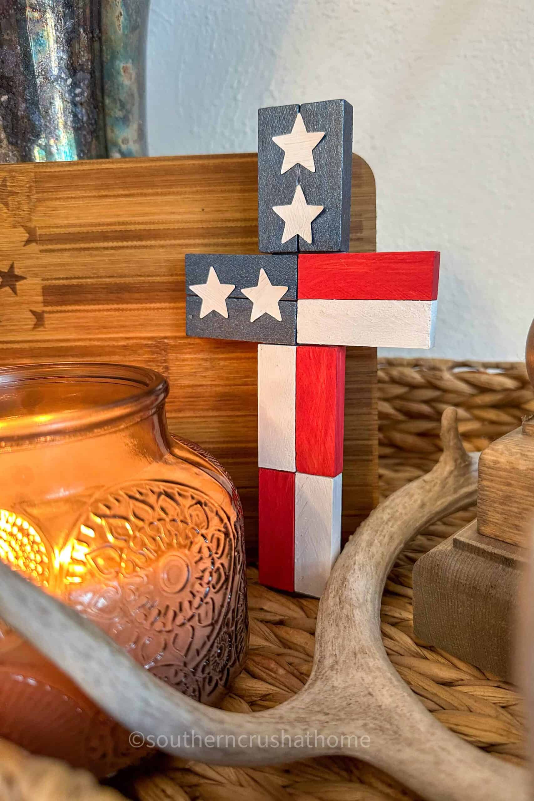 DT Patriotic Tumbling Tower Cross