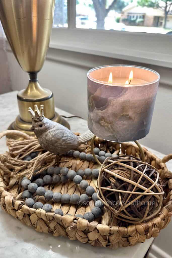 DT Peel and Stick Wallpaper Decor candle