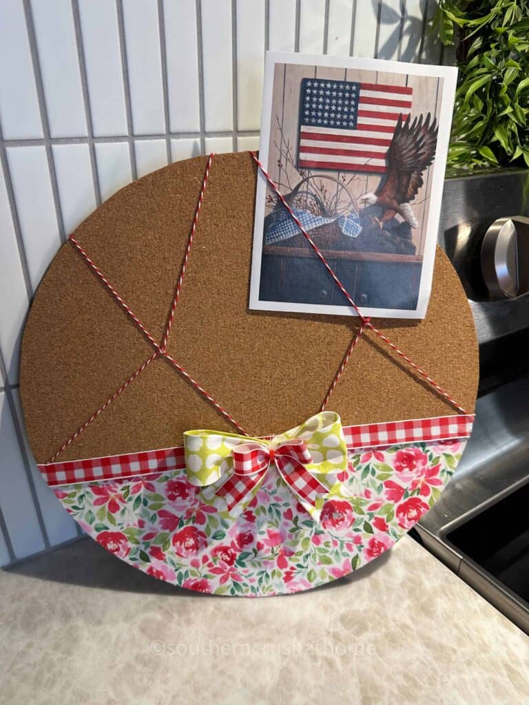 DT Scrap Fabric Cork Board