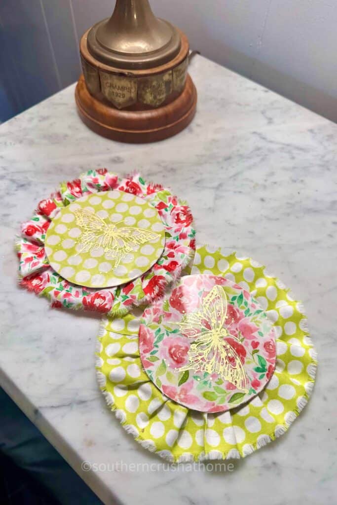 Scrap Fabric Coasters