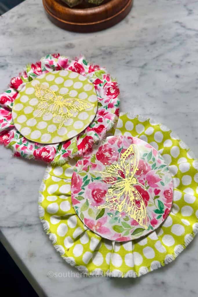 Scrap Fabric Coasters