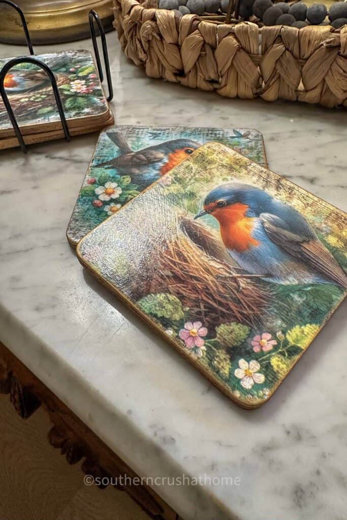 bird coaster set