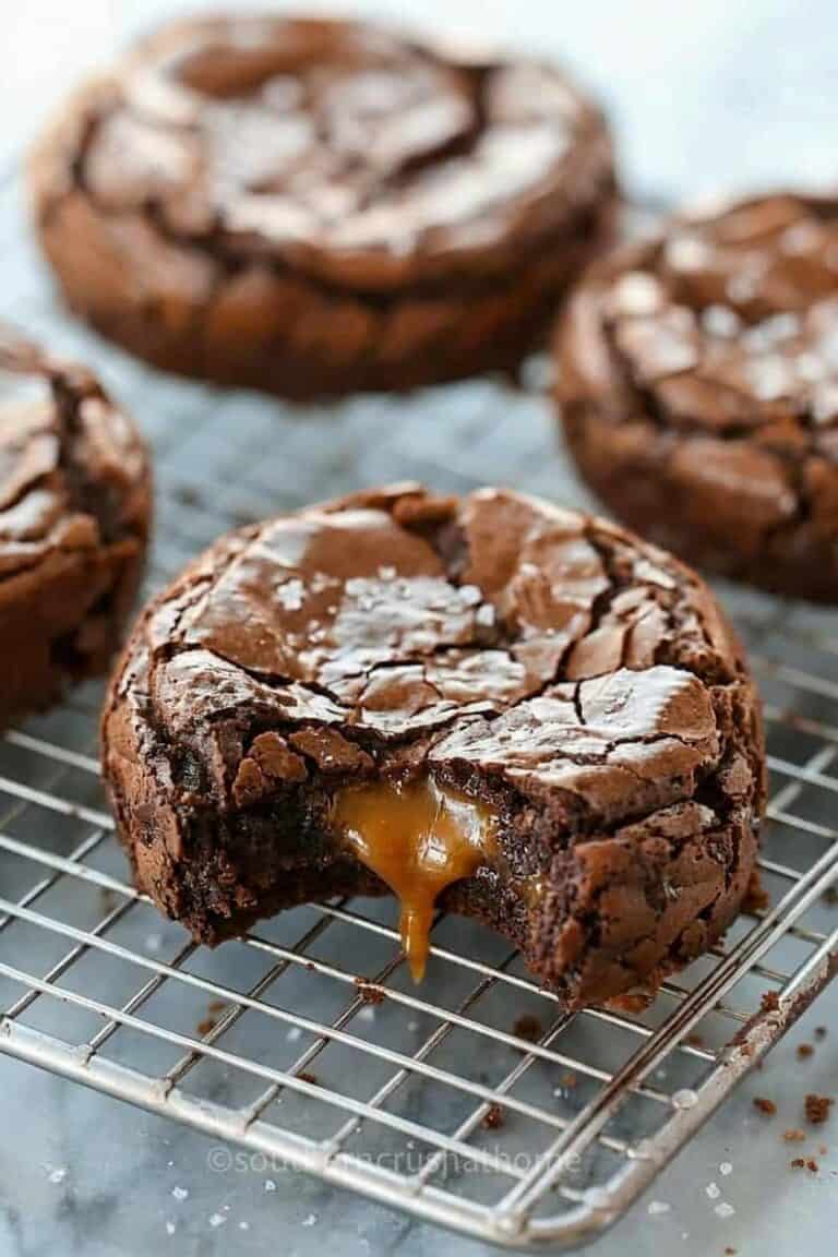 salted caramel brownie mix cookies