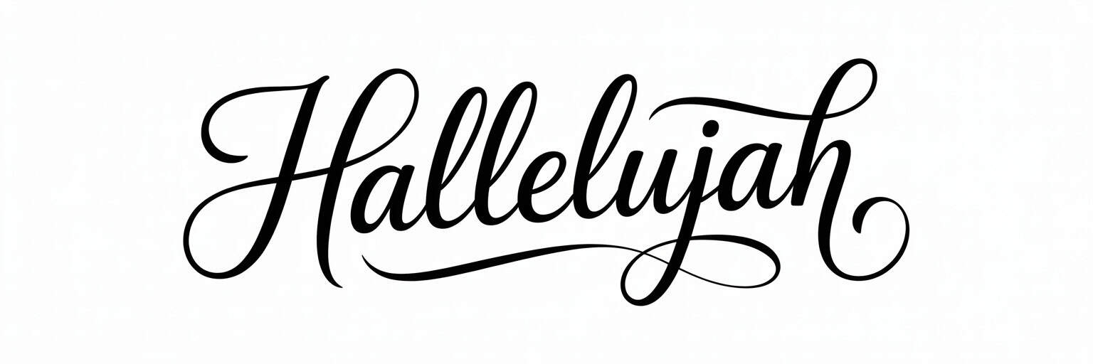 Hallelujah Bookmark Handlettering Template
