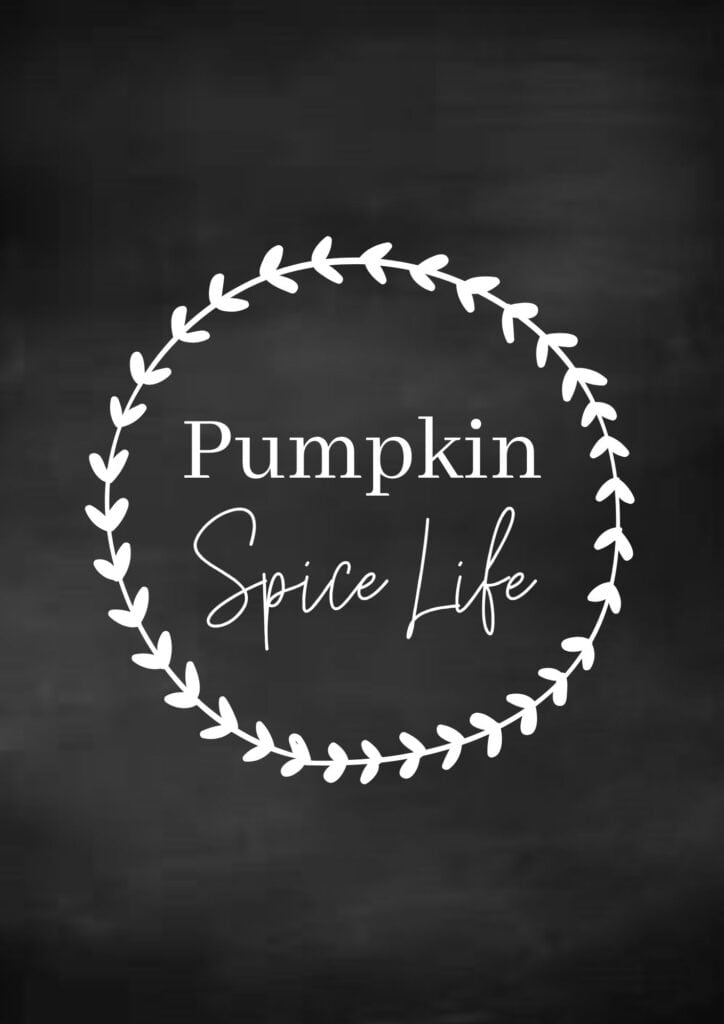 pumpkin spice chalkboard