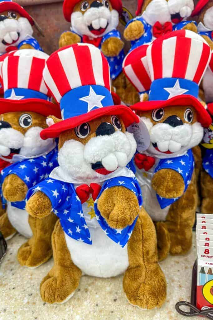 patriotic bucees beaver plush
