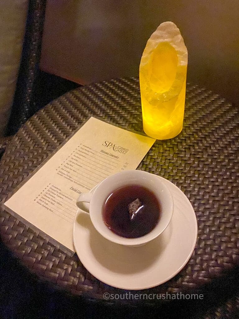 hot tea in spa